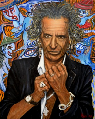 Oil Painting > Rock and Roll > Keith Richards